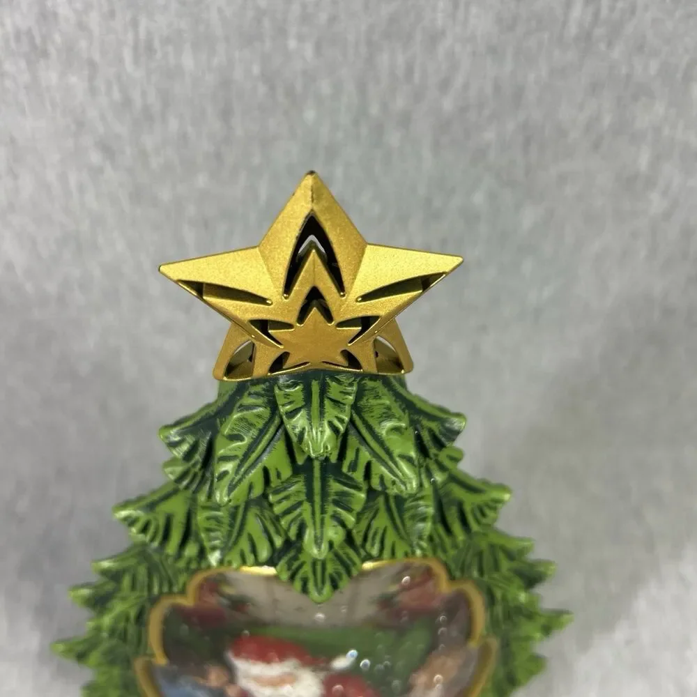 Holiday Traditions Illuminated Glitter Tree Santa Snow Globe Christmas-Works! - Picture 6 of 16